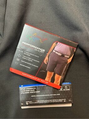 Greg Norman Collection Black Performance Stretch Men's Shorts